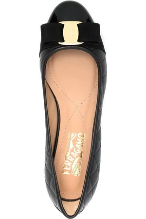 Salvatore Ferragamo Ballerina Vara Quilted In Pelle