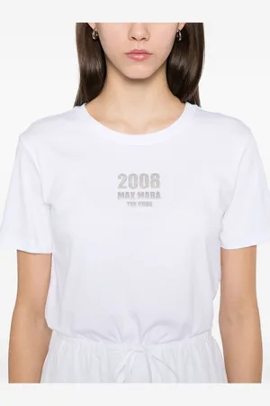 Max Mara T-shirt In Cotone Con Logo