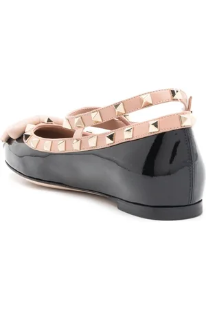 VALENTINO GARAVANI Ballerina Rockstud In Vernice