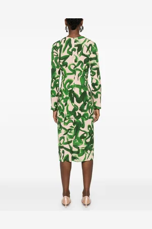 DRIES VAN NOTEN Abito Midi Stampato