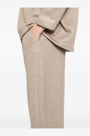 Max Mara Pantalone Ampio In Misto Cotone