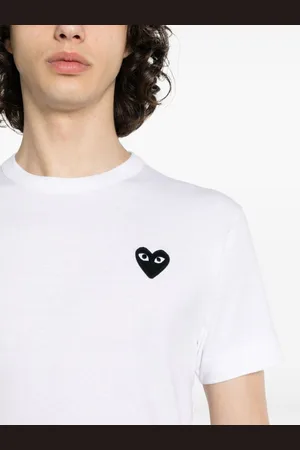 Comme des Garçons T-shirt Black Heart In Cotone