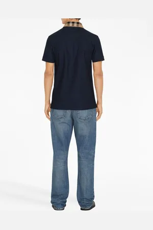 Burberry Polo Check In Cotone