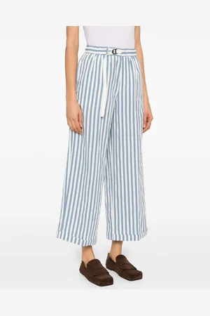 White Sand Pantalone Ampio Rigato
