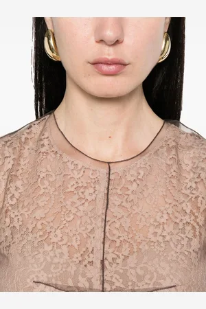 Fendi Abito Midi In Pizzo