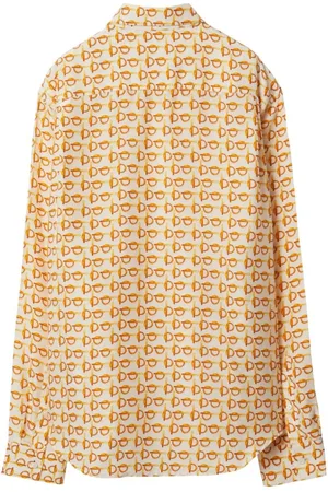 Burberry Camicia In Seta Stampata