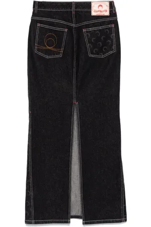 Marine Serre Gonna Lunga Moon In Jeans