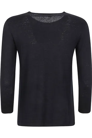 Base London T-shirt A Manica Lunga In Jersey Di Lino