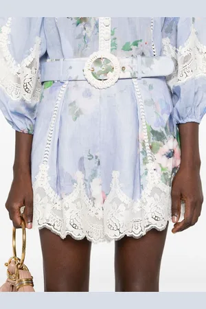 ZIMMERMANN Shorts Everley In Lino Stampati