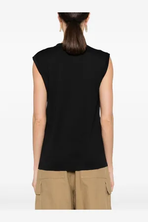 Balmain Top In Cotone Organico Con Logo
