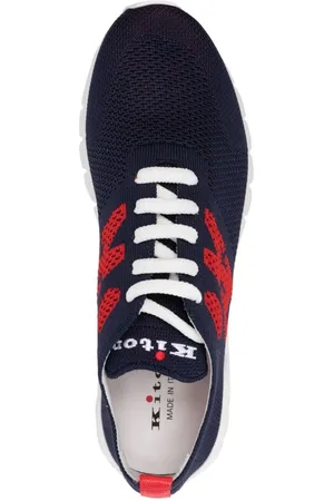 Kiton Sneaker In Cotone Con Logo