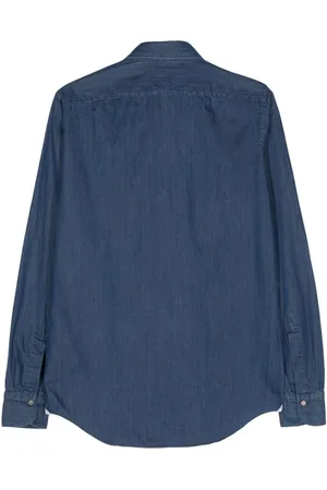 Finamore Camicia Slim Fit In Denim