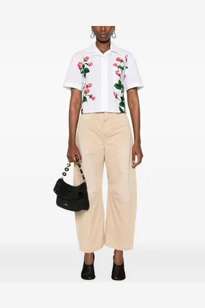 Loewe Camicia Cropped In Cotone