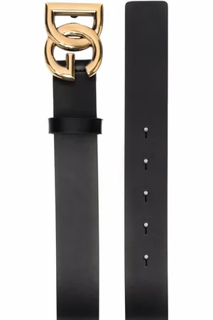 Dolce & Gabbana Cintura Dg Logo In Pelle
