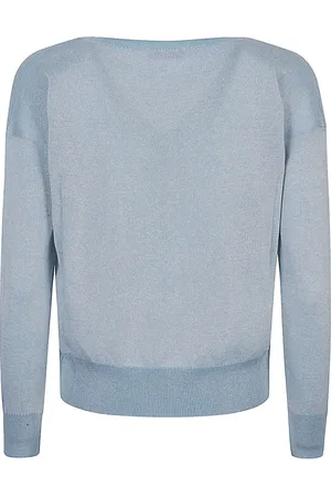 Base London Maglia Scollo A V In Misto Cotone