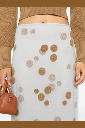 Fendi Gonna Midi Ricamata