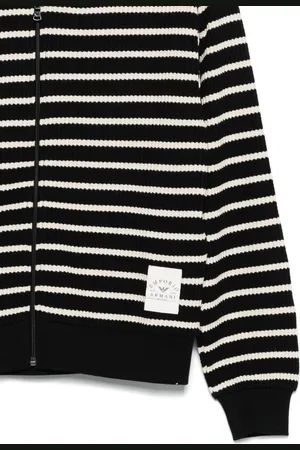 Emporio Armani Felpa Rigata In Misto Cotone