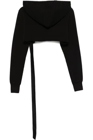 Rick Owens Felpa Cropped In Cotone