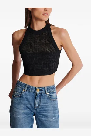 Balmain Top Cropped Monogram