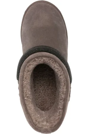 Brunello Cucinelli Stivaletto In Camoscio Con Interno Shearling