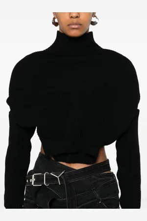 Rick Owens Maglia Collo Alto In Cashmere
