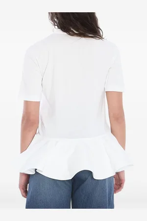 Alaïa T-shirt In Cotone Con Balza