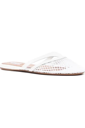 Alaïa Mule Infradito In Pelle E Rete