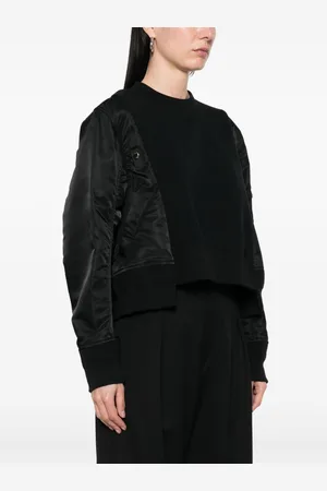SACAI Maglia Girocollo In Cotone E Nylon