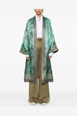 PIERRE-LOUIS MASCIA Kimono In Lana E Seta Stampato