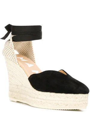 MANEBI Espadrillas Hamptons In Suede Con Zeppa A Forma Di Cuore