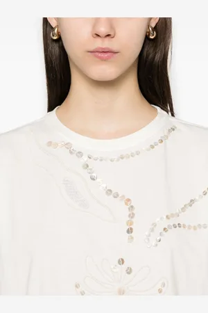 FORTE FORTE T-shirt In Cotone Ricamata
