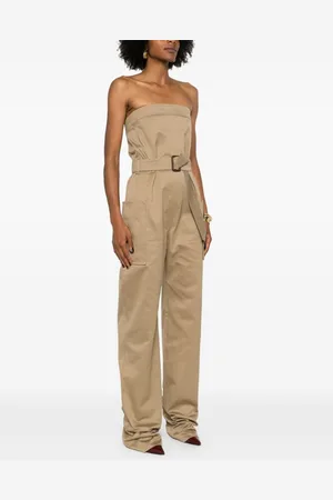 Saint Laurent Tuta In Gabardine Di Cotone
