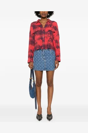 Marine Serre Mini Gonna Moon In Denim