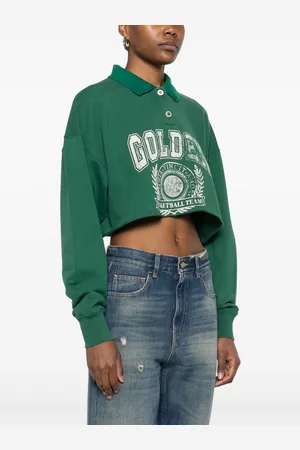 Golden Goose Felpa Cropped In Cotone Organico