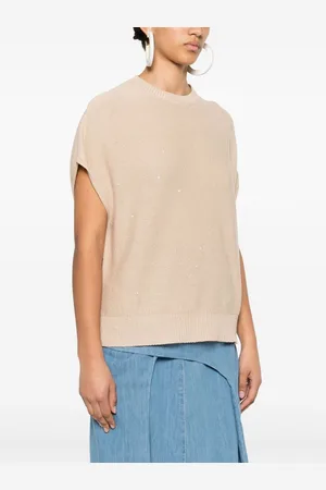 Fabiana Filippi Maglia Girocollo In Misto Lino