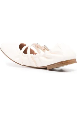 Roger Vivier Ballerina Mini Strap Strass In Pelle