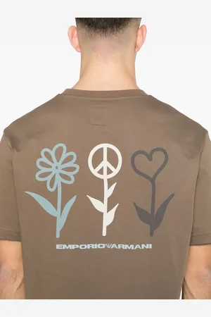Emporio Armani T-shirt In Cotone Stampata