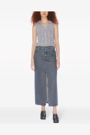 Filippa K Gonna Lunga In Denim Con Spacco