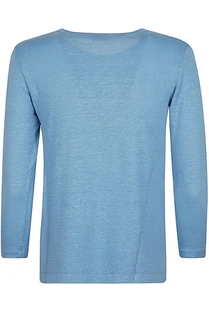 Base London T-shirt A Manica Lunga In Jersey Di Lino