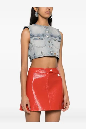 Courrèges Gilet Cropped In Denim