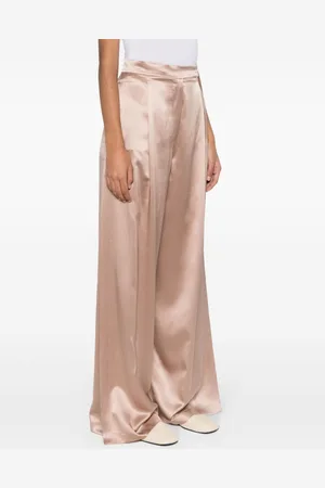 Max Mara Pantalone Largo In Seta