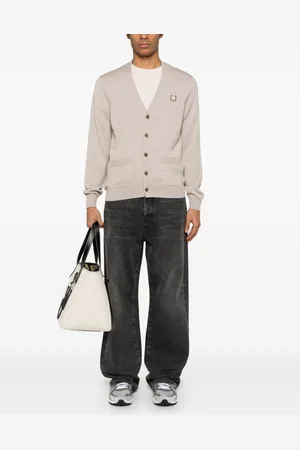 Maison Kitsuné Cardigan Bold Fox Head In Lana
