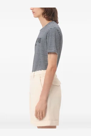 VALENTINO T-shirt Chez In Cotone Lino