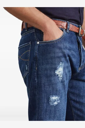 Brunello Cucinelli Jeans Denim Con Rotture