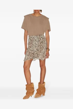 Isabel Marant Mini Gonna Ozany In Seta Stampata