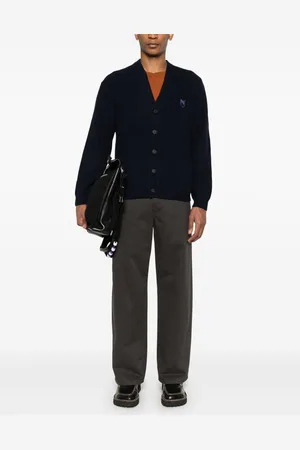 Maison Kitsuné Cardigan Fox Head In Lana