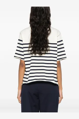 SEMICOUTURE Maglia Ombeline In Cotone Rigata