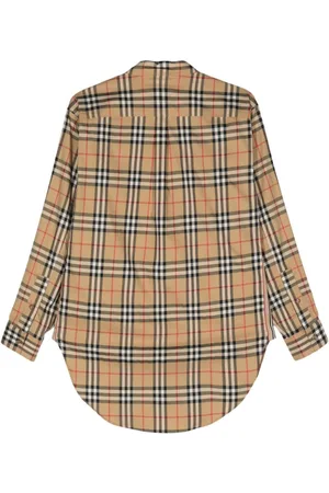 Burberry Camicia In Cotone Con Motivo Check