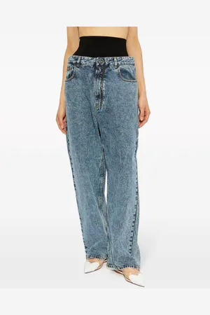 Alaïa Jeans Denim Con Banda In Vita
