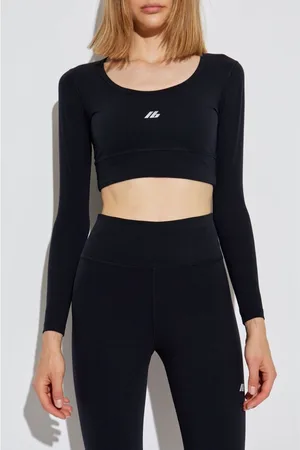 Balenciaga Top Cropped Con Logo